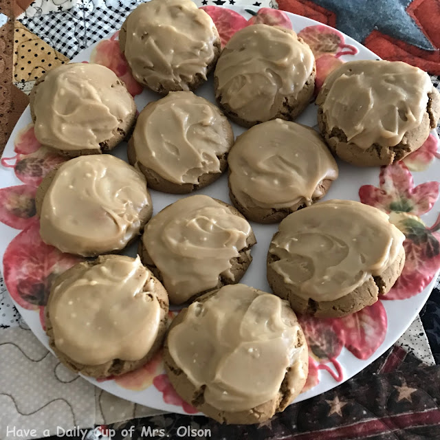 Have a Daily Cup of Mrs. Olson-frosted ginger cookies