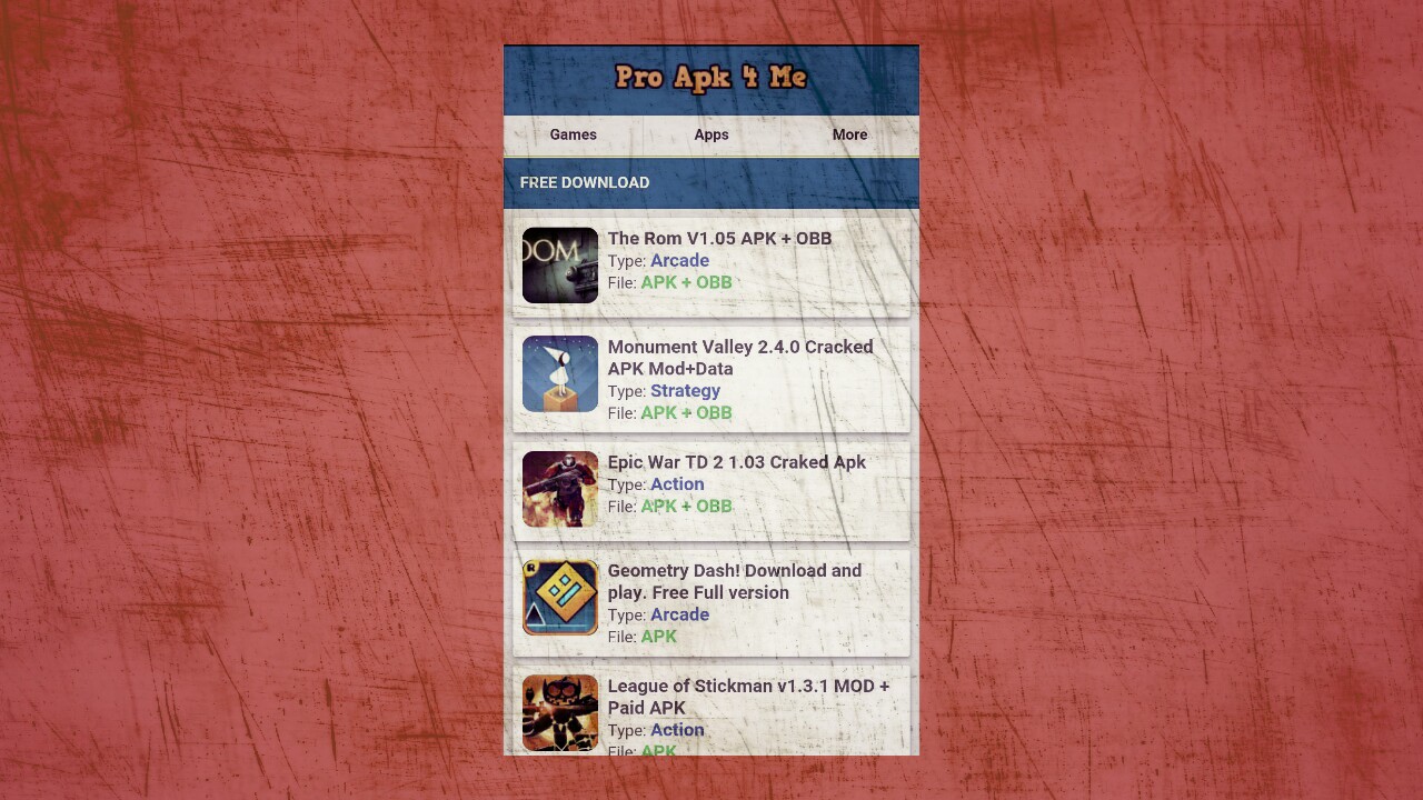 Share Template Wap Game Pro 4 APK  