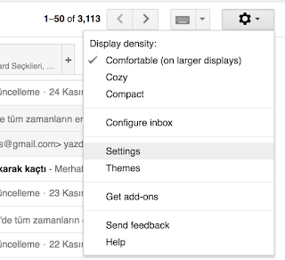 Gmail settings