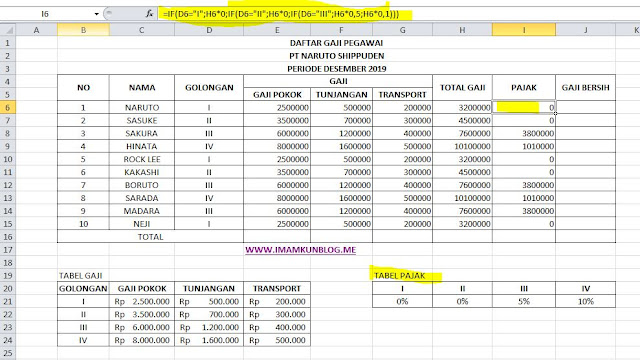 Cara Menghitung Gaji Bersih Karyawan Dengan Rumus Excel Cara Menghitung Gaji Bersih Karyawan Dengan Rumus Excel
