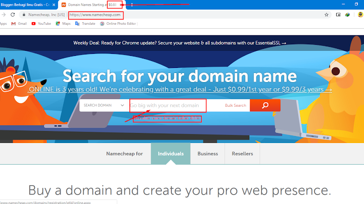 Domain .Com Murah Dari Namecheap Cuma 0.88 Dollars Saja Domain .Com Murah Dari Namecheap Cuma 0.88 Dollars Saja