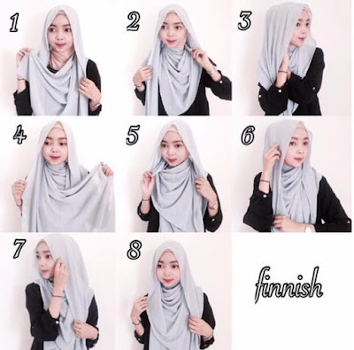 Tutorial Hijab yang Cocok untuk Wajah Bulat dan Pipi Tembem disertai Foto Step By Step