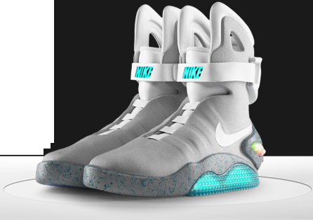 If It's Hip, It's Here (Archives): It's Time. Nike's Back to the Future Shoe, Campaign and Charitable Auction.