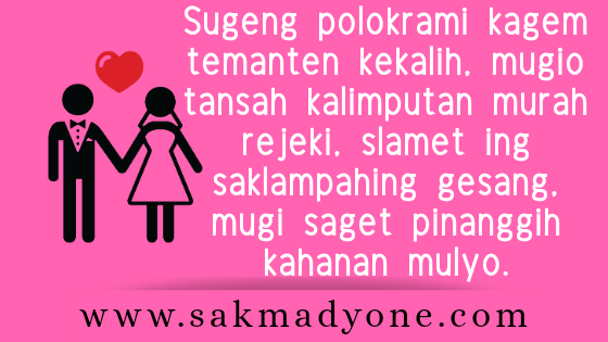Ucapan Selamat Menikah Bahasa Jawa - Sakmadyone.com