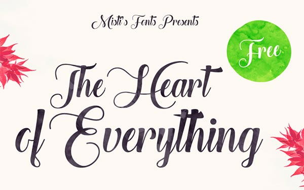 The Heart of Everything Beautiful Script Font 20 Script Font Terbaik 2016 - The Heart of Everything Beautiful Script Font