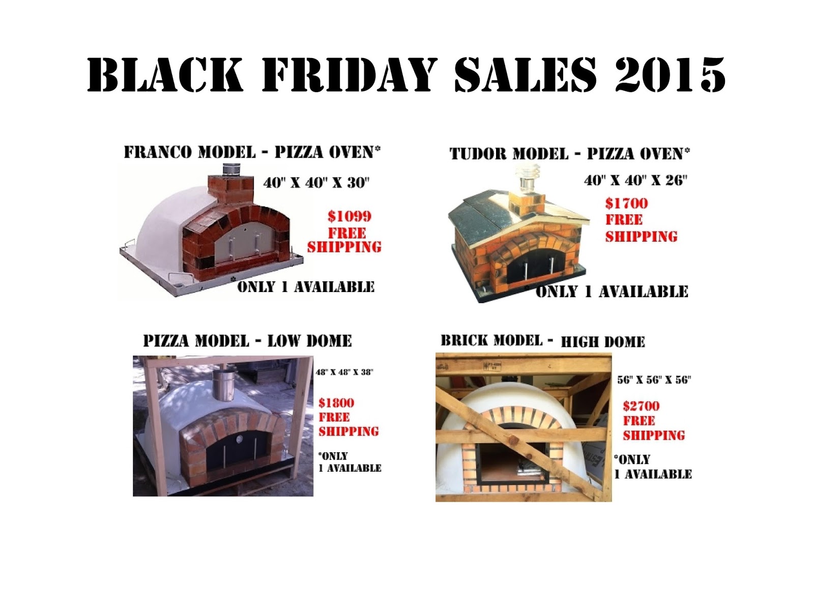 Dome Ovens Wood and gas fired ovens Black Friday Wood fired pizza