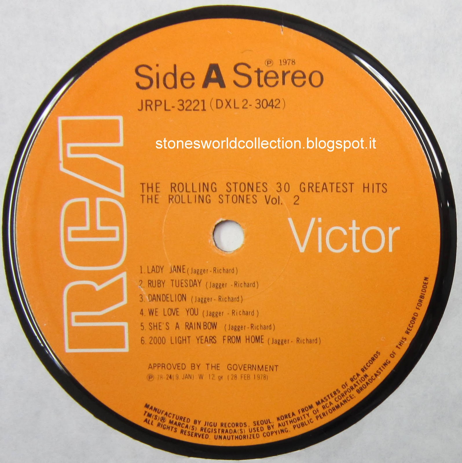 Stonesworldcollection SOUTH KOREA LP DISCOGRAPHY