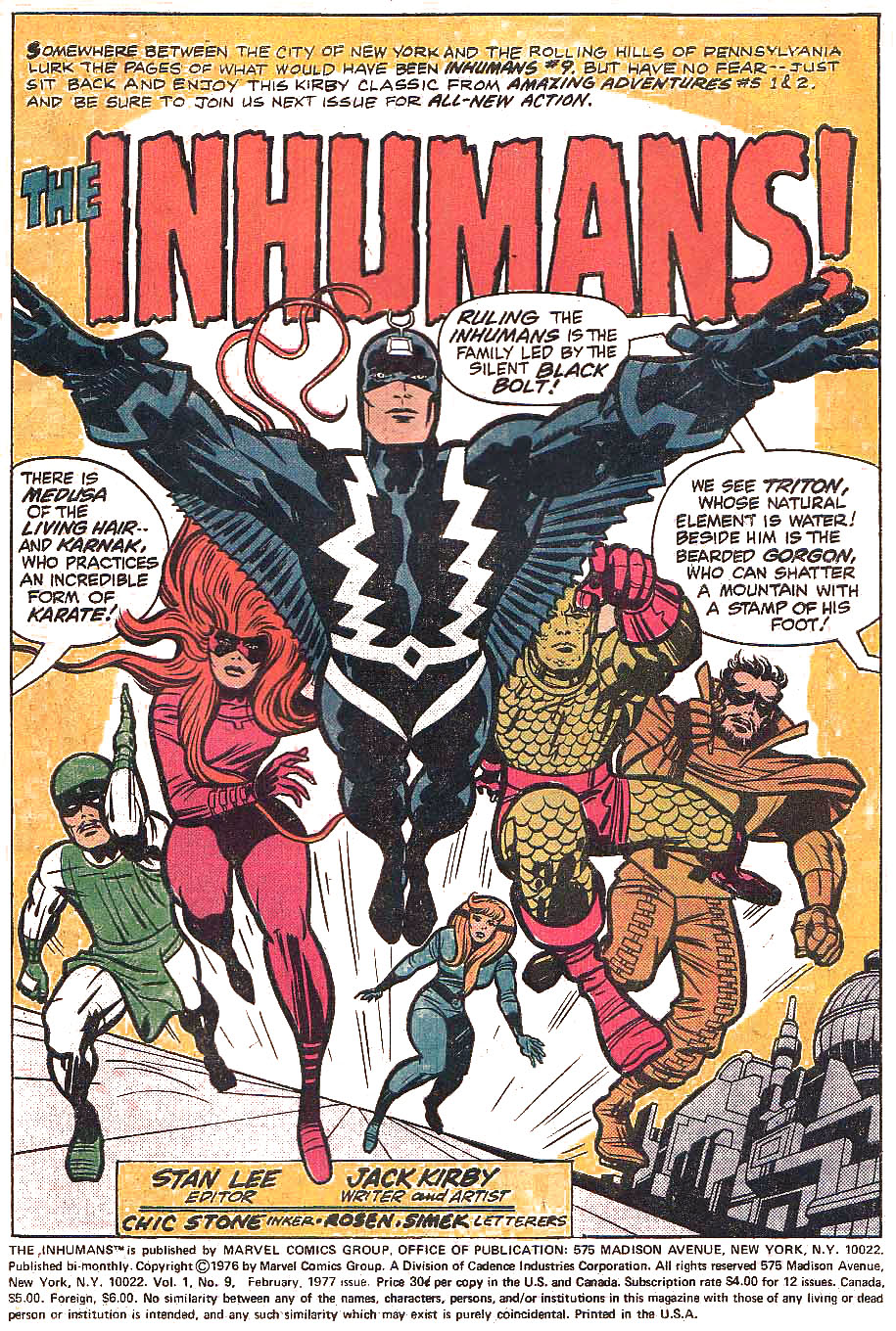 Read online Inhumans (1975) comic -  Issue #9 - 2