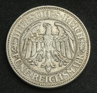 Germany coins Weimar Republic 5 mark silver coin