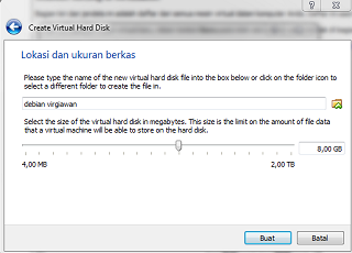 Install Debian di Virtualbox