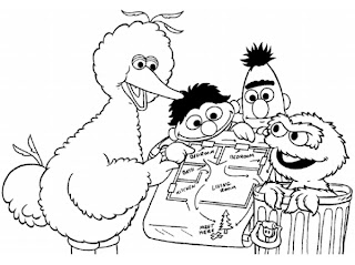 sesame street coloring pages for kids printable