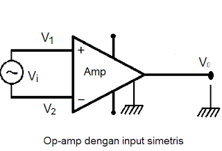 op-amp dengan input simetris