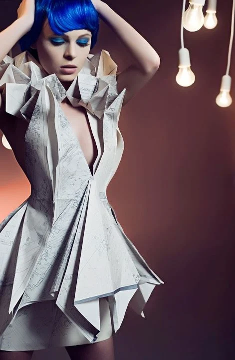Paper fashion dresses | Futuristic style - Zuzanna Grychowska