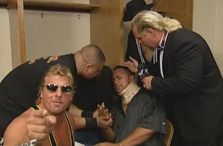 WWF - Over the Edge 1998 Review - The Nation tend to a hurt Rock backstage