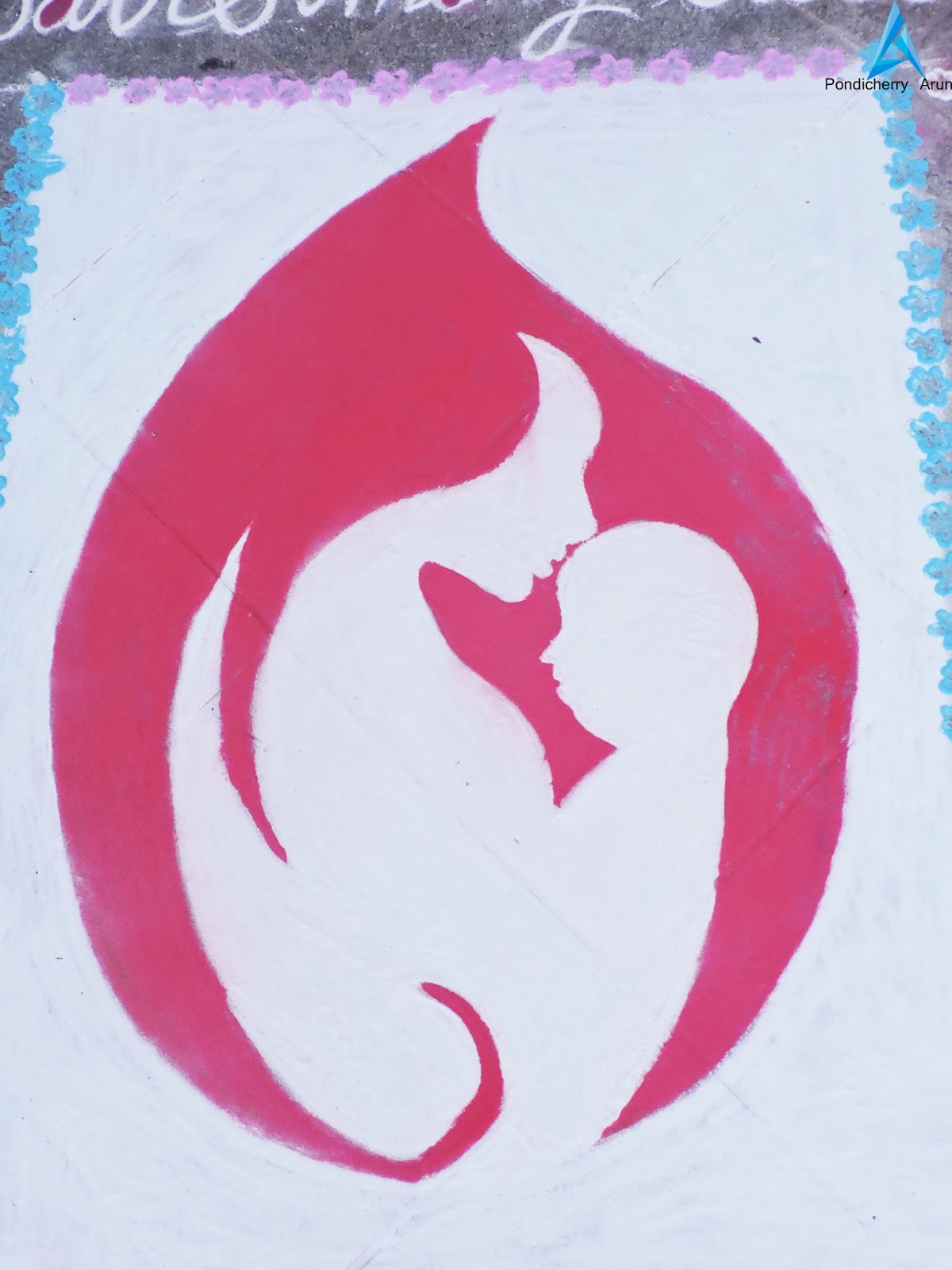 Kolam Competition at Pondicherry beach For World Blood donors day 12.06