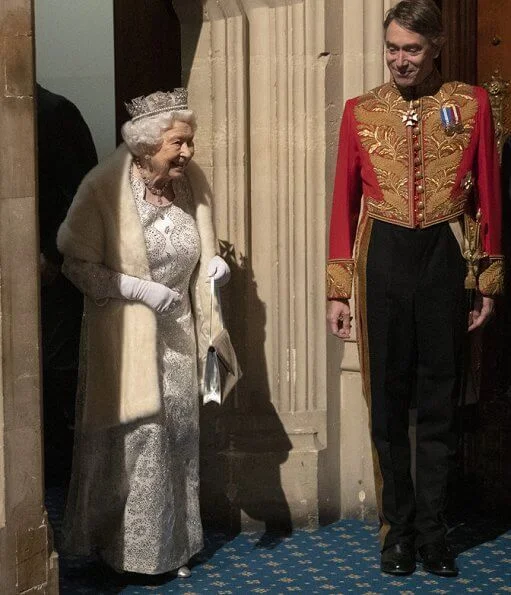 Prince Charles and The Duchess of Cornwall. Prince Ruby, the Stuart Sapphire, St Edward Sapphire and Queen Elizabeth Pearls