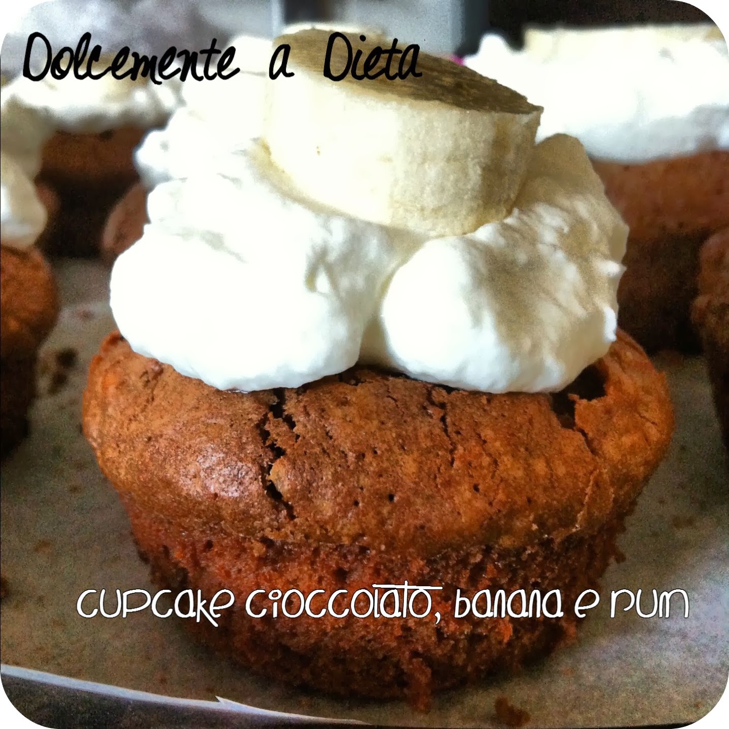 cupcakes cioccolato, banana e rum