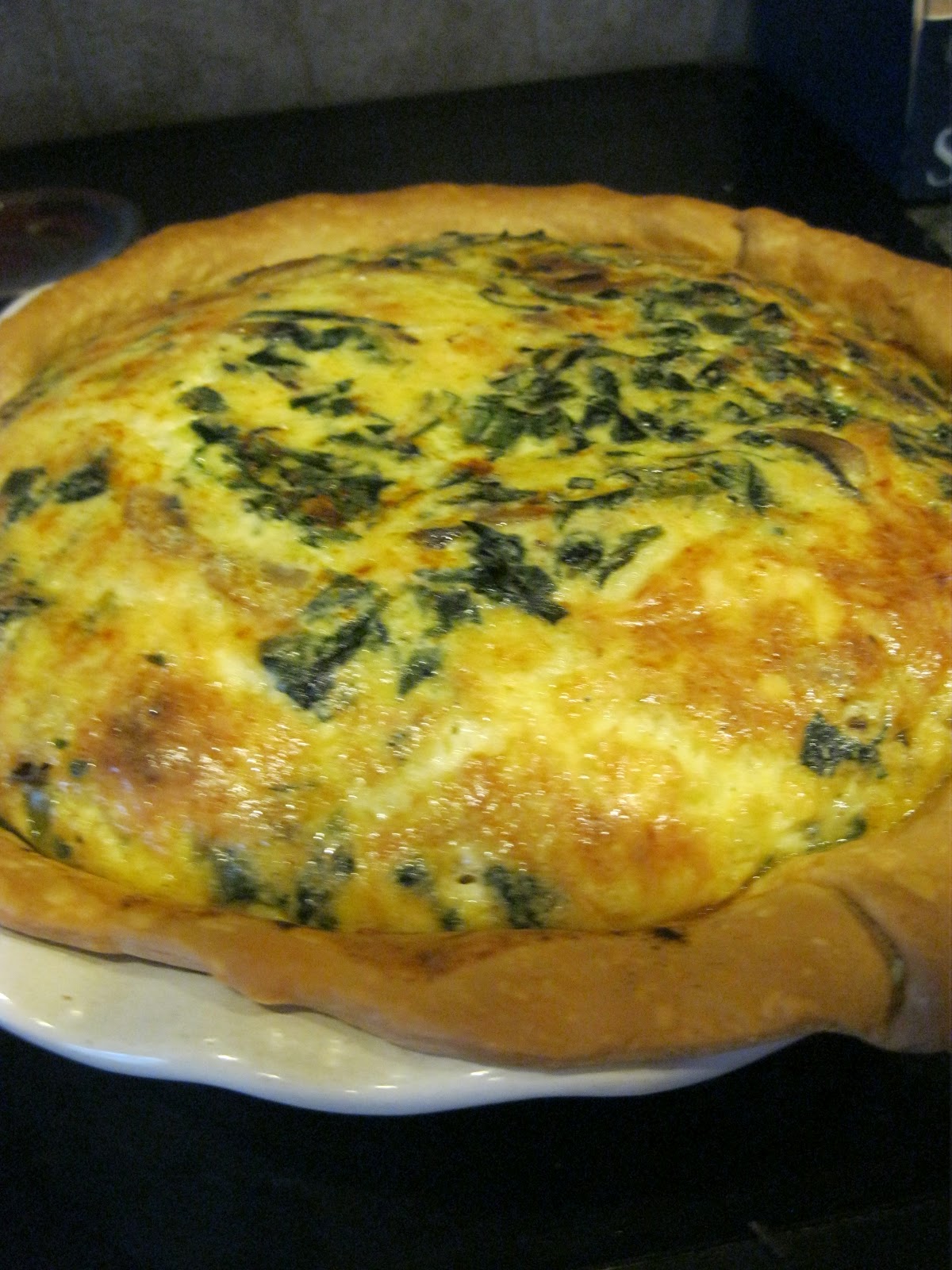 Caught my Fancy: Spinach Mushroom Quiche