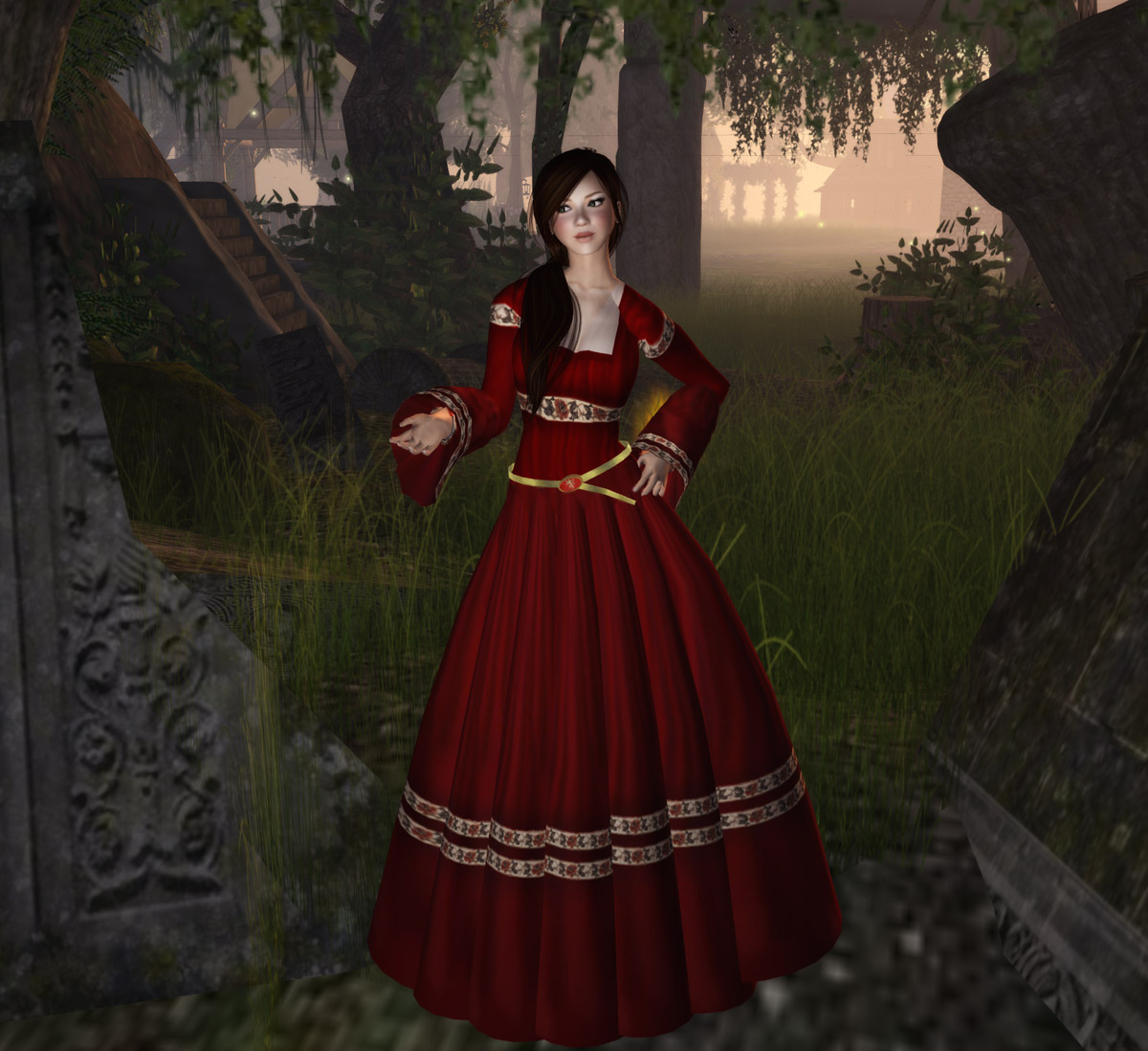Silks Girl: Free Medieval gown on Rag Dollz group MM board