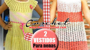 Vestido para Niñas de 6 a 9 años al Crochet / 2 Tutoriales