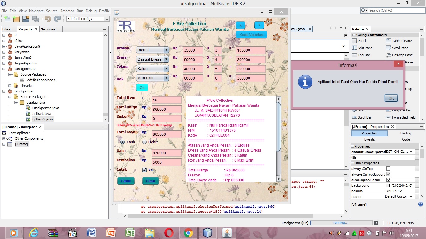 Membuat Program Sederhana di Java NetBeans Menggunakan JOptionPane