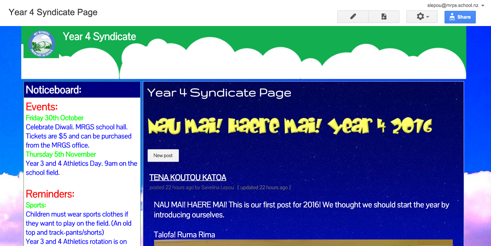 Year 4 Syndicate Webpage