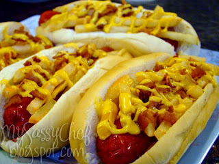 Cheesy Hotdog and Fries Sandwich