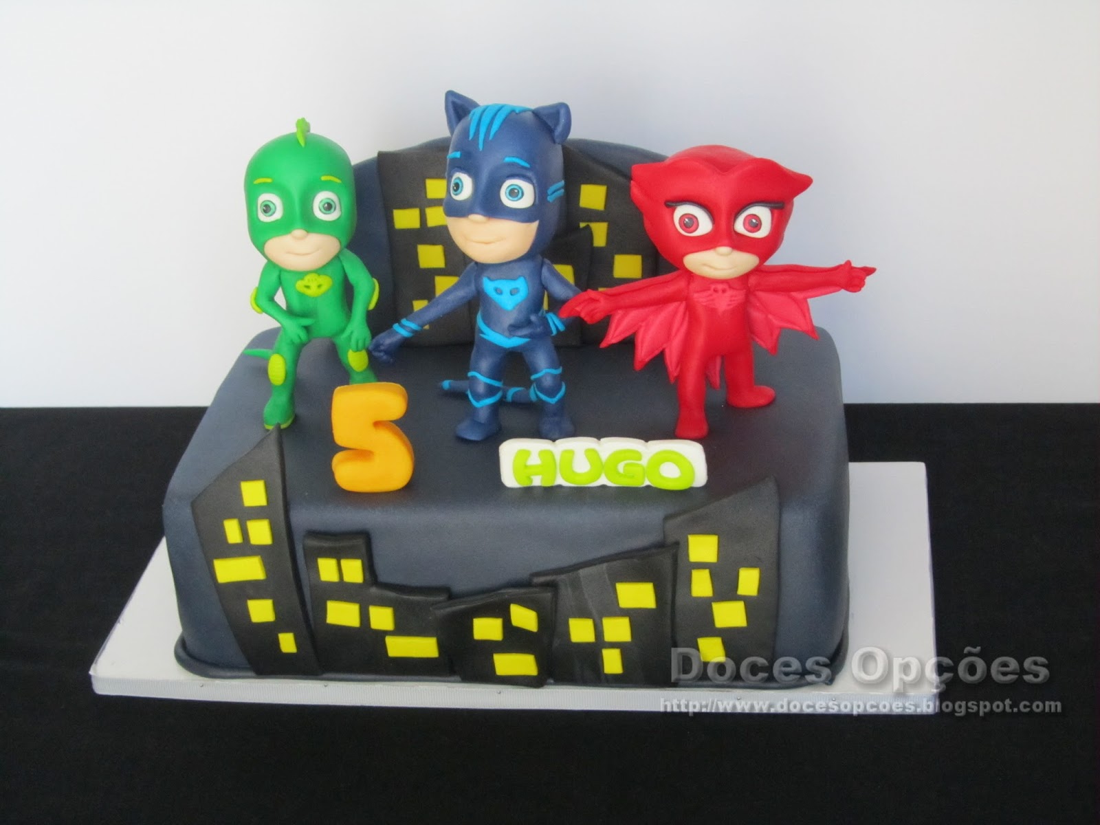 Doces Opções Bolo de aniversário PJ Masks