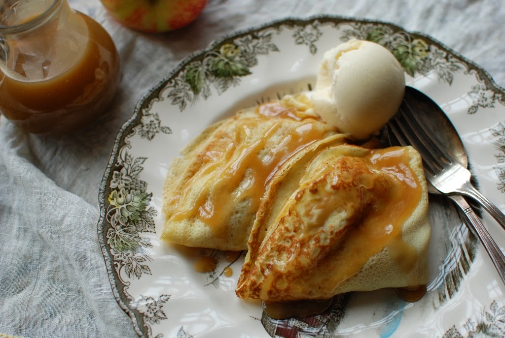 Apple Crepes with Caramel Sauce - Simply So Good