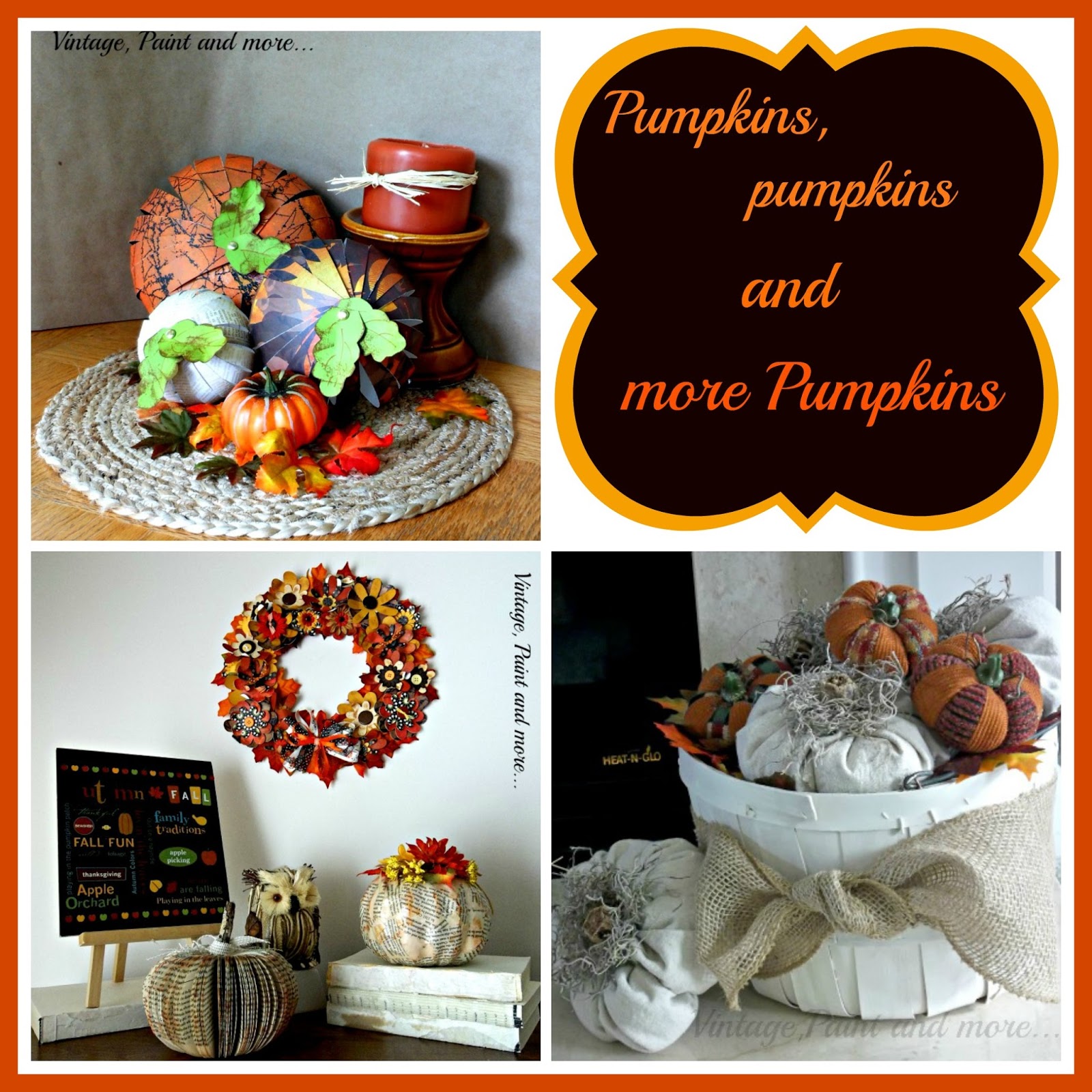 Vintage, Paint and more... pumpkin collage