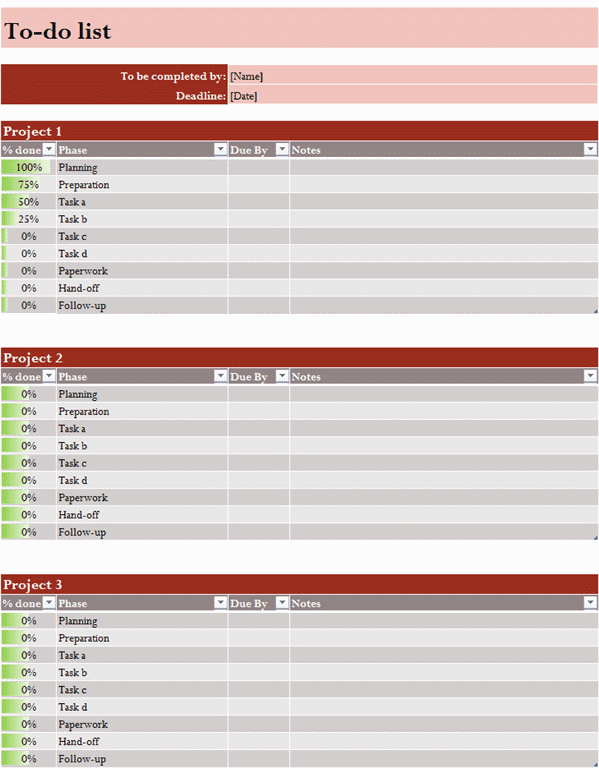 Microsoft Word Templates Project Task Assignment Template
