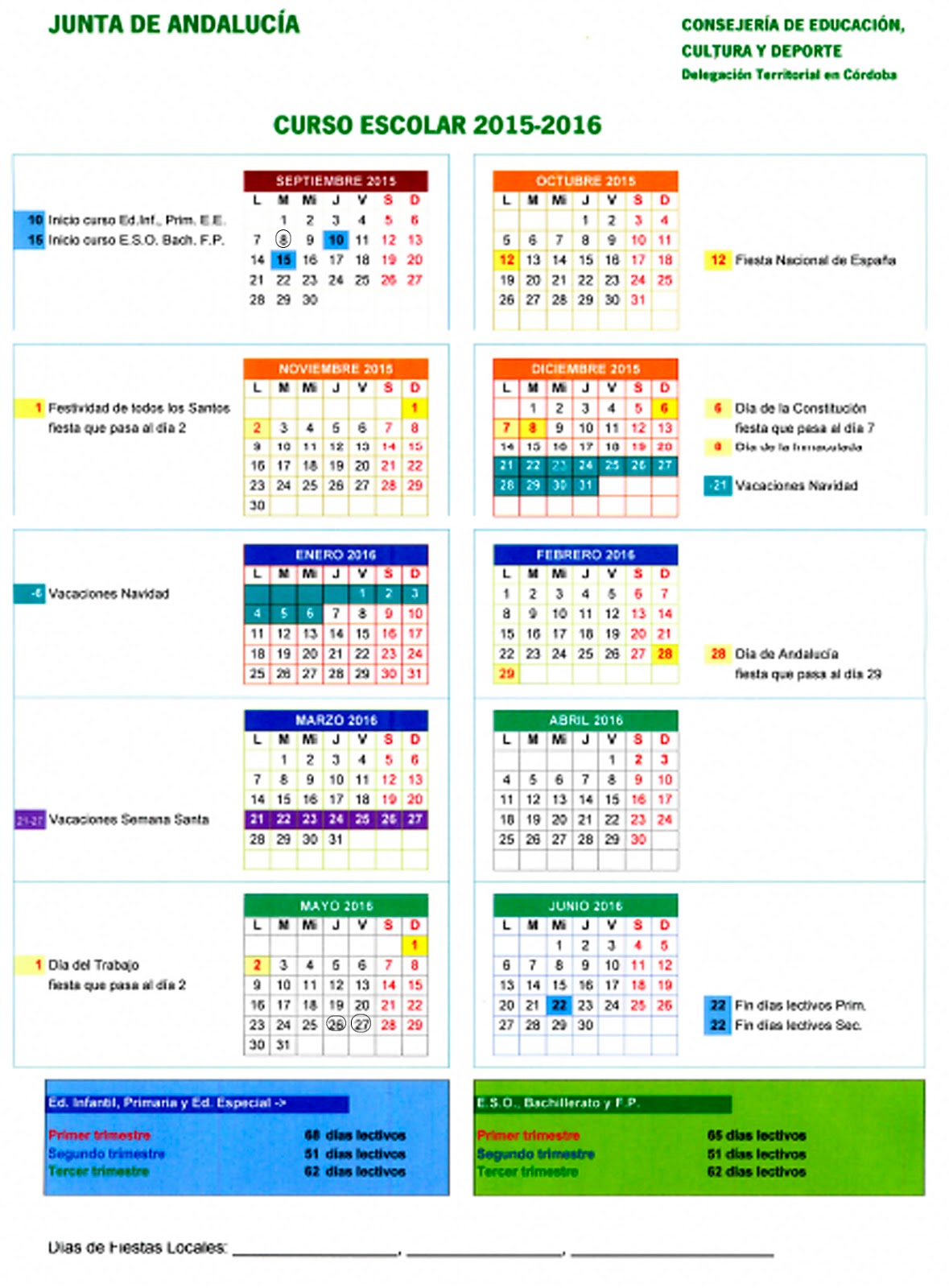 Calendario escolar 2015-2016 imprimible: ¡Organiza tu año académico! Calendario escolar 2015-2016 imprimible: ¡Organiza tu año académico!