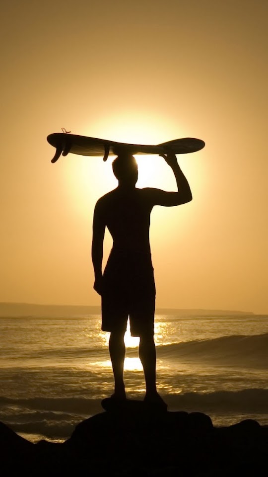   Surfing Man Silhouette   Galaxy Note HD Wallpaper