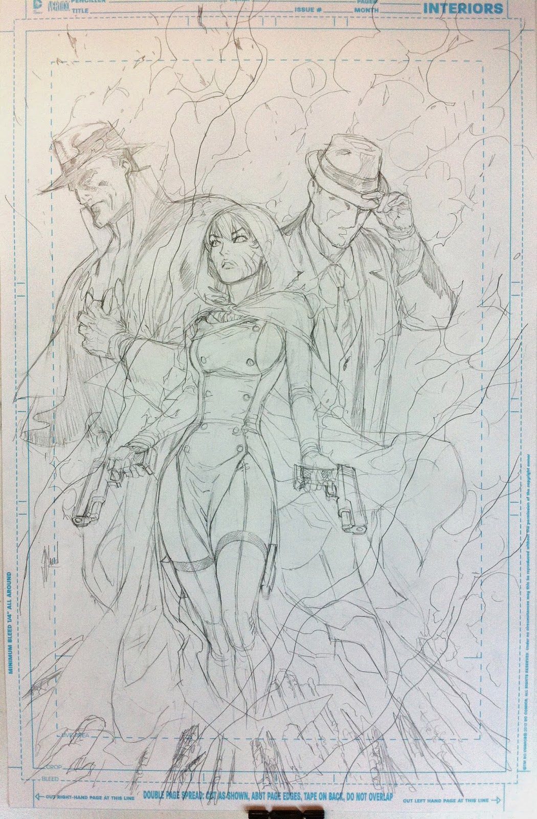 TRINITY OF SIN #1 cover process by Guillem March