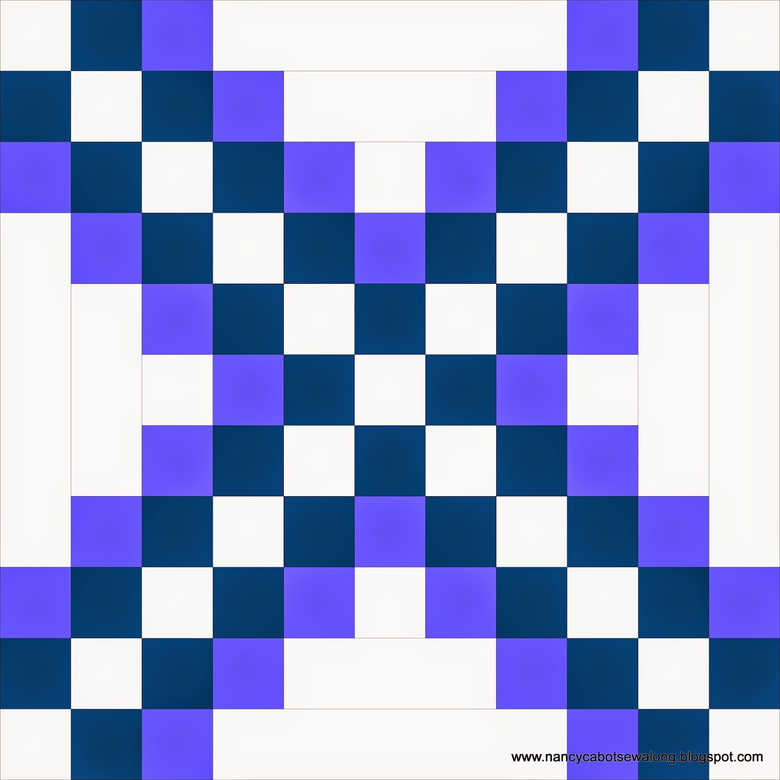 Moore About Nancy Triple Irish Chain quilt block