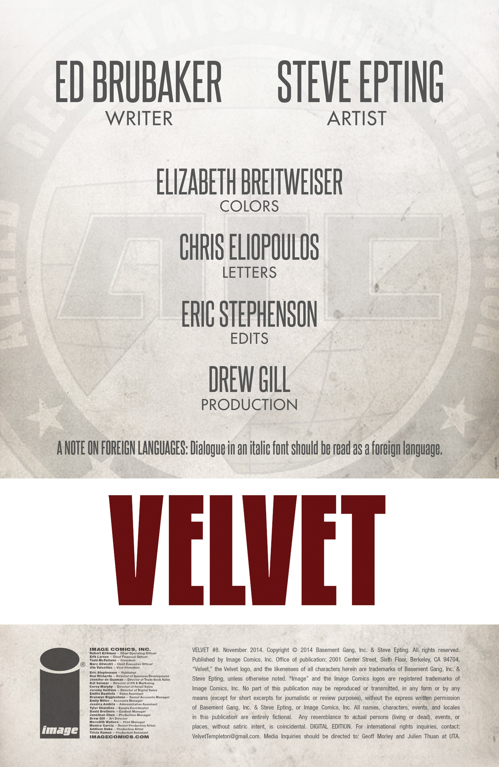 Read online Velvet comic -  Issue #8 - 2