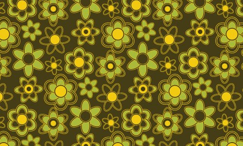 Cute floral green pattern
