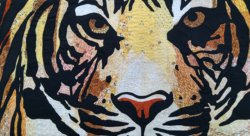 Linsart tiger applique and embroidery Linsart tiger applique and embroidery