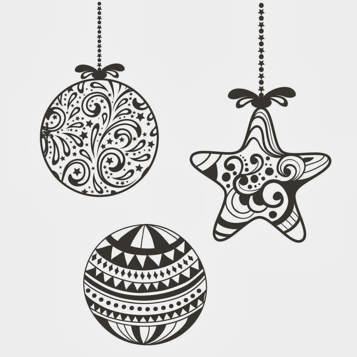 free black and white christmas ornament clipart - photo #42