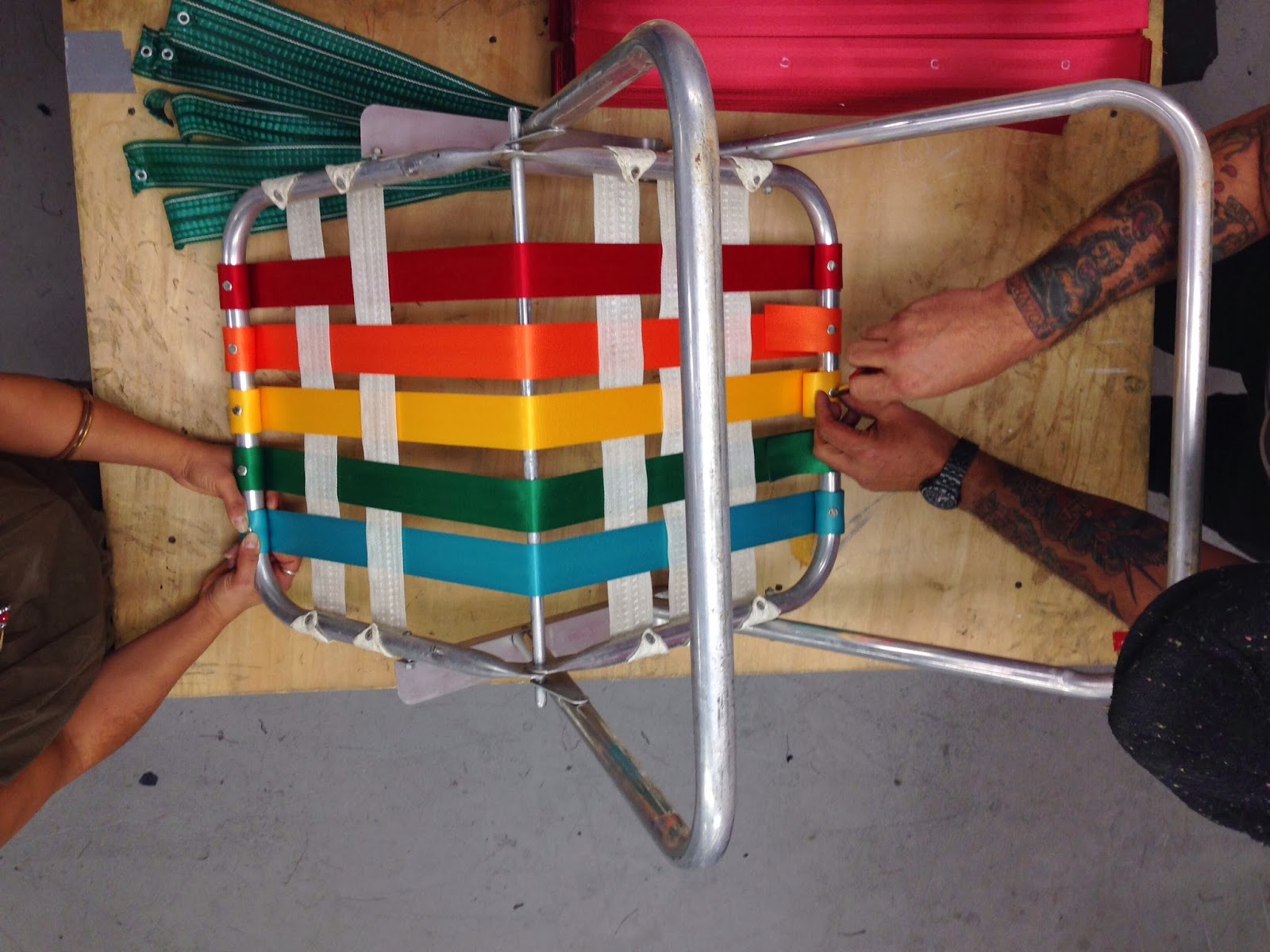 seatbeltblog HOW TO RESTORE A 70'S LAWN CHAIR, KINDA?