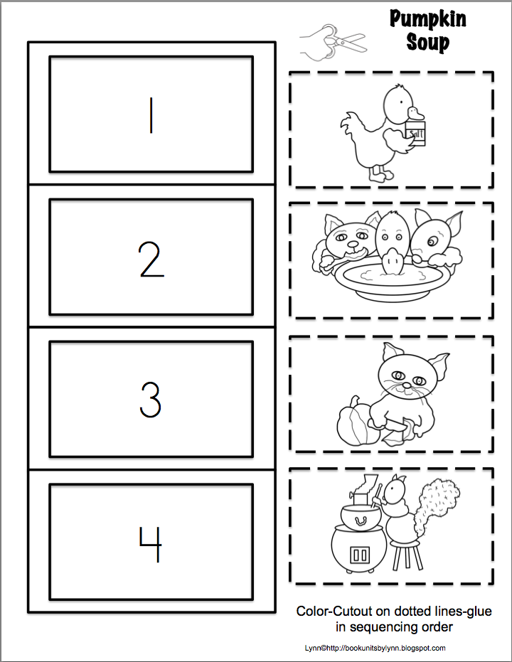 PUMPKIN SOUP SEQUENCING CRAFT Book Units by Lynn