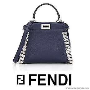 Queen Rania carried FENDI Peekaboo Mini Satchel