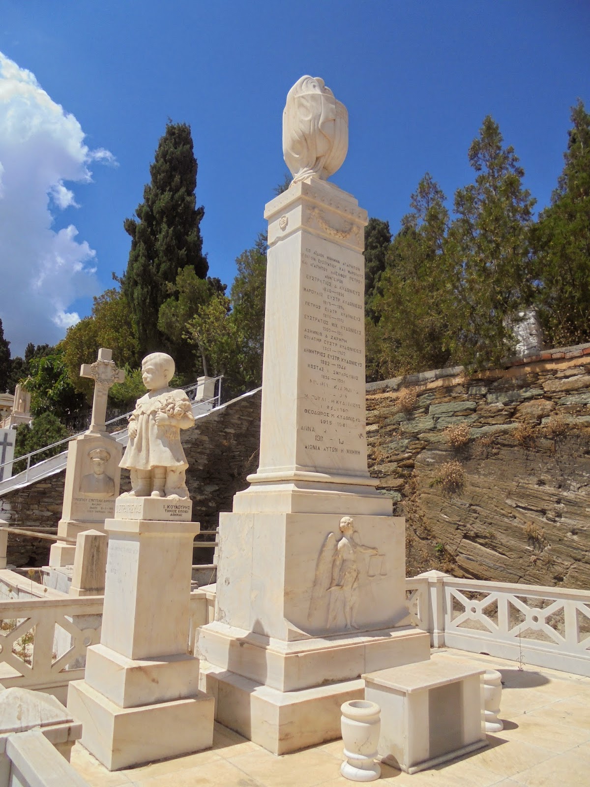 το ταφικό μνημείο του οίκου Ευστράτιου Κυδωνιέως στο νεκροταφείο της Άνδρου