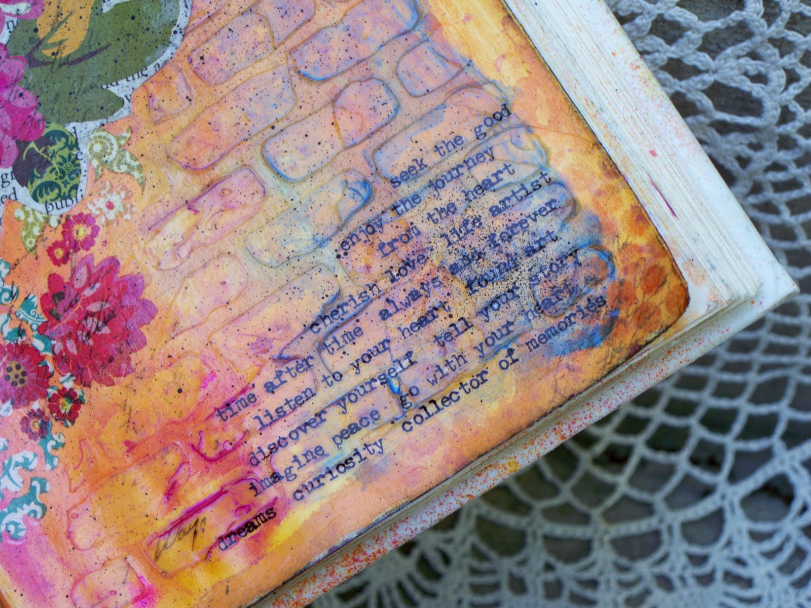 Eclectic Paperie Summer Garden Art Journal Page