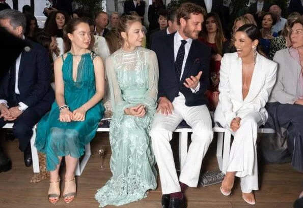 Princess Alexandra's dress was the dress that had been worn by Charlotte Casiraghi. Beatrice Borromeo wore a lace dress by Alberta Ferretti