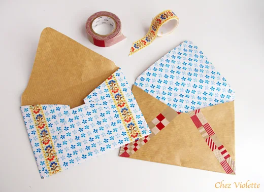 DIY envelopes - Enveloppes faites main Chez Violette