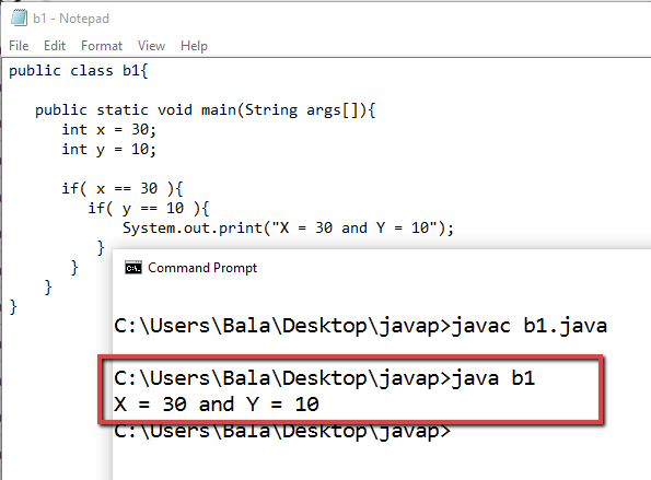 Java - Decision Making Statements and Loops ~ Bala's Trainee Portal