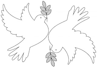 plantillas de palomas de la paz 