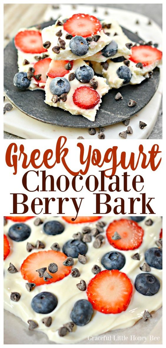Greek Yogurt Chocolate Berry Bark