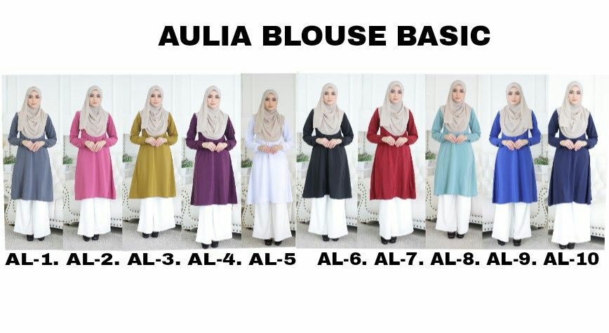 Pelbagai pilihan blouse muslimah semuanya labuh dan menawan